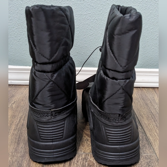 NEW Black Snow Boots Rated -5 degrees! Winter snow rain cozy boots Size 8 9 - Picture 4 of 8
